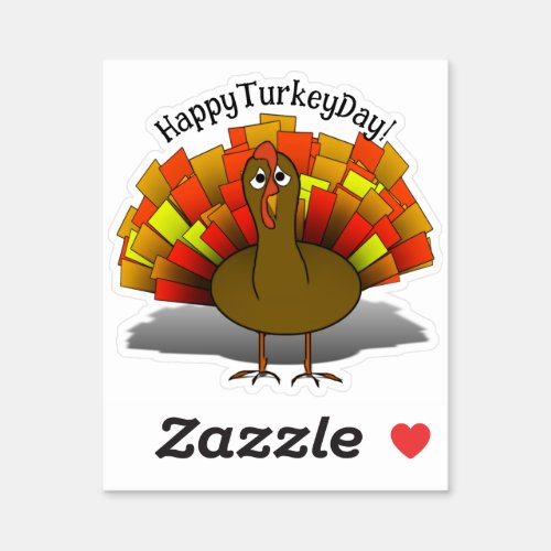 Thanksgiving Worried Turkey Sticker