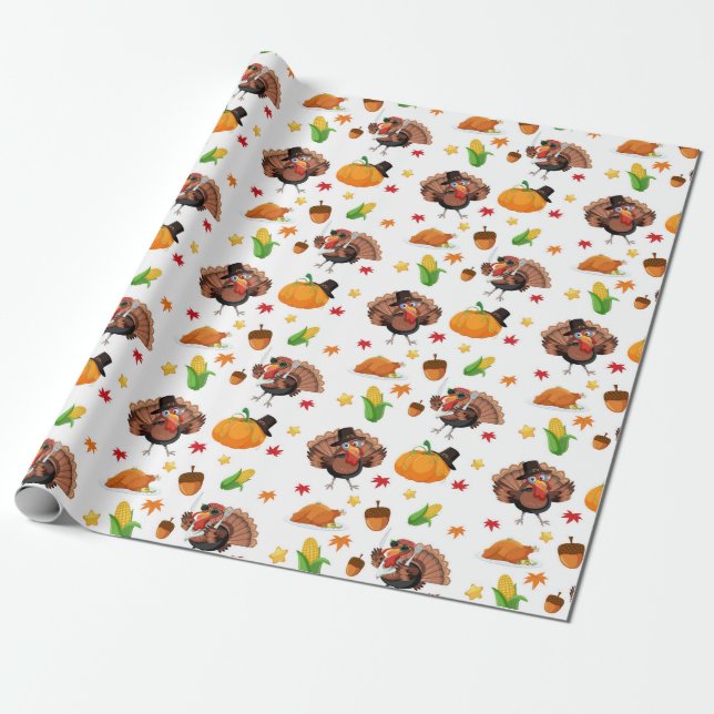 Thanksgiving Wrapping Paper (Unrolled)