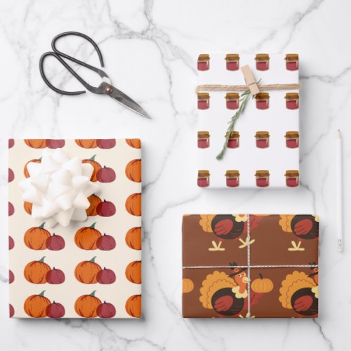 Thanksgiving Wrapping Paper Sheets