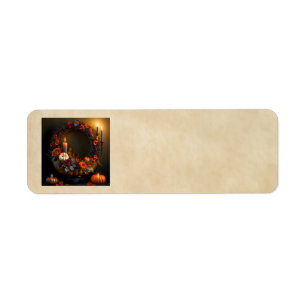 Thanksgiving Wreath Address Labels