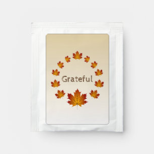Thanksgiving Wreath Grateful Simple Maple Leaves Tea Bag Drink Mix