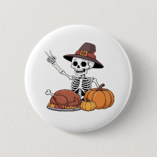 Thanksgiving X-ray Skeleton Funny Rock Hand Fall L Button