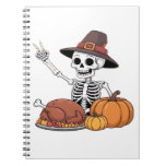 Thanksgiving X-ray Skeleton Funny Rock Hand Fall L Notebook