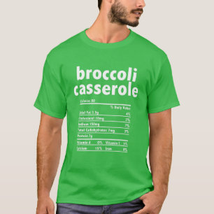 Thanksgiving Xmas Costume Nutrition Facts Broccoli T-Shirt