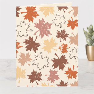 Thanksgivings day design, autumn natural leaves card