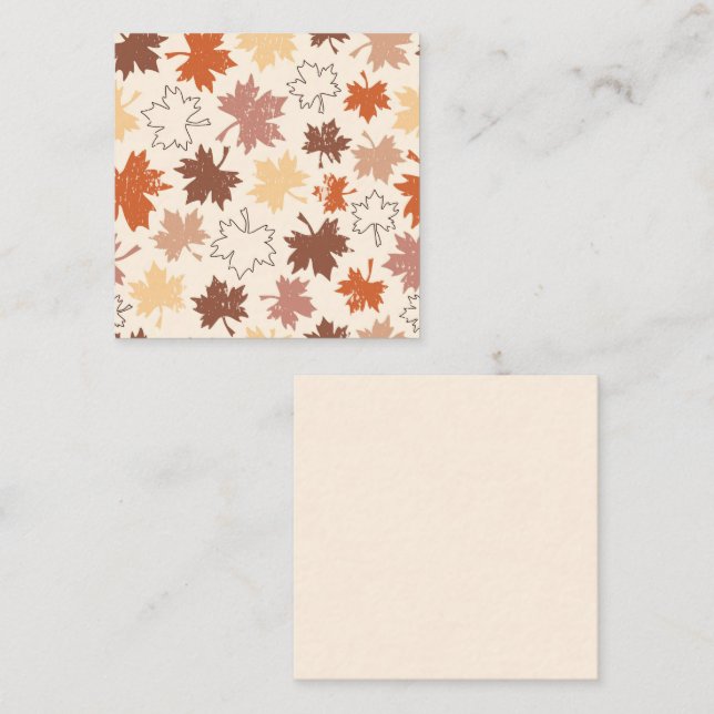 Thanksgivings day design, autumn natural leaves enclosure card (Front/Back)