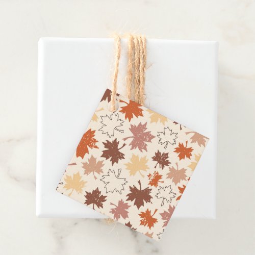 Thanksgivings day design autumn natural leaves favor tags
