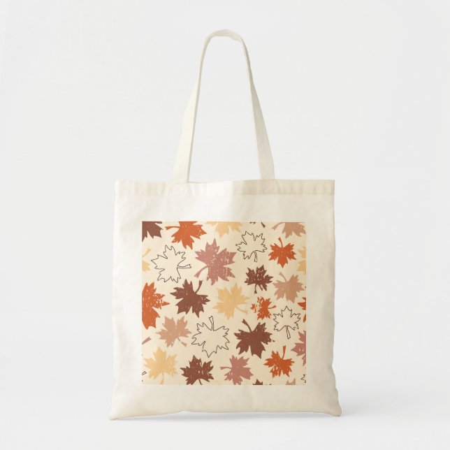 Thanksgivings day design, autumn natural leaves tote bag (Front)