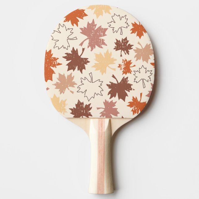 Thanksgivings maple leaf autumn natural design ping pong paddle (Front)