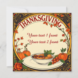 Thanksgivng greeting celebration invitation