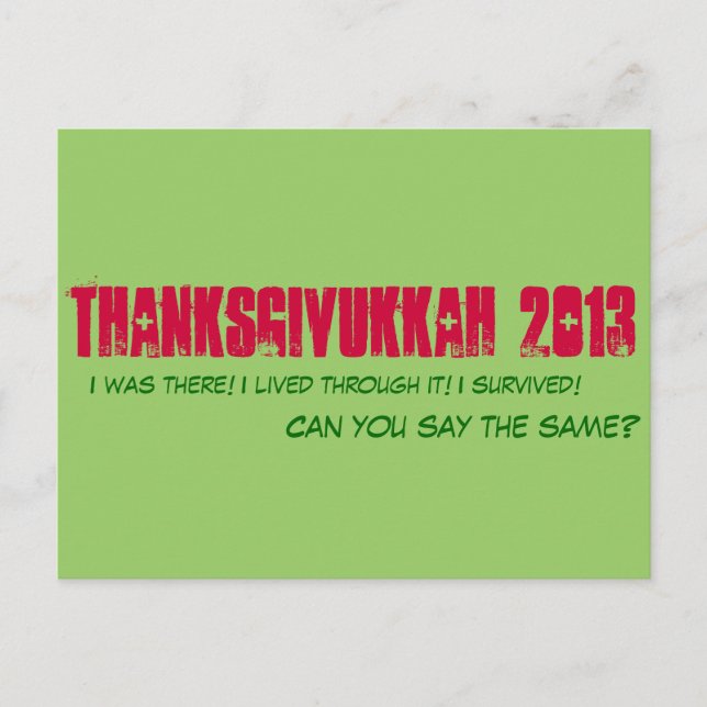 Thanksgivukkah 2013 - Postcard (Front)
