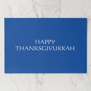 Thanksgivukkah blue Thanksgiving Hanukkah placemat