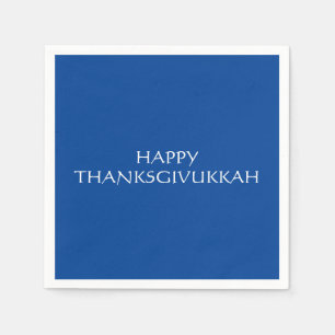 Thanksgivukkah blue white Thanksgiving Hanukkah Napkins