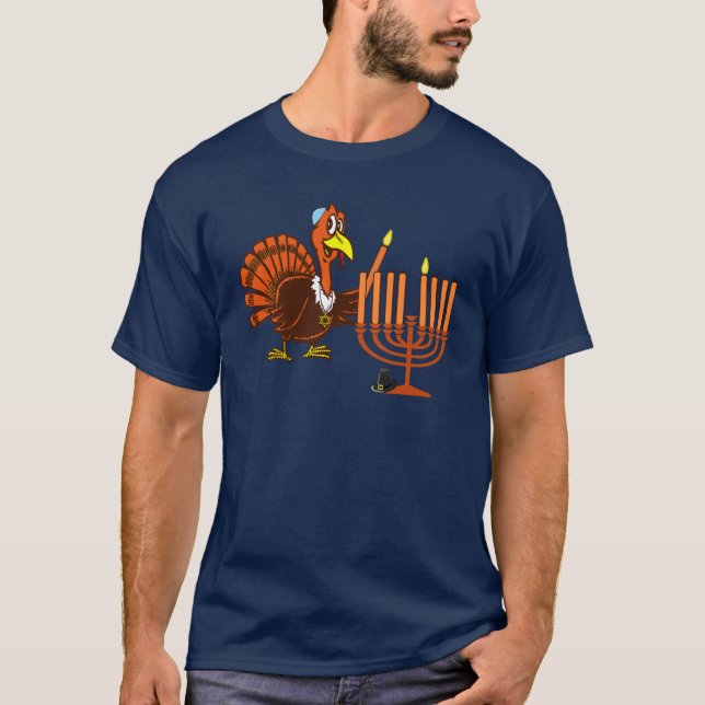 Thanksgivukkah Customizable T-shirt (Front)