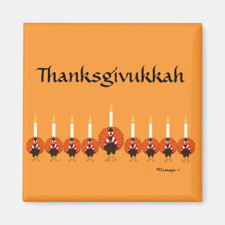 Thanksgivukkah Turkey Menorah Magnet