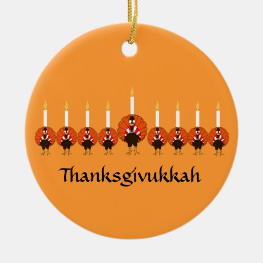 Thanksgivukkah Turkey Menorah Ornament