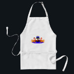 Thanksgivukkah Wine Toasting Turkeys Adult Apron<br><div class="desc">A funny Thanksgivukkah design on multiple products and giftware featuring an original design by c.a.teresa of two wine toasting turkeys, one wearing a yamaka, with a menorah, Star of David to celebrate the combined Thanksgiving and Hanukkah Jewish Holiday. All products can be customized with different styles and colors and personalized...</div>