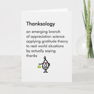 Thanksology - a funny thank you poem card