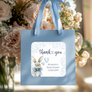 Thankyou Bunny Baby Shower Square Sticker