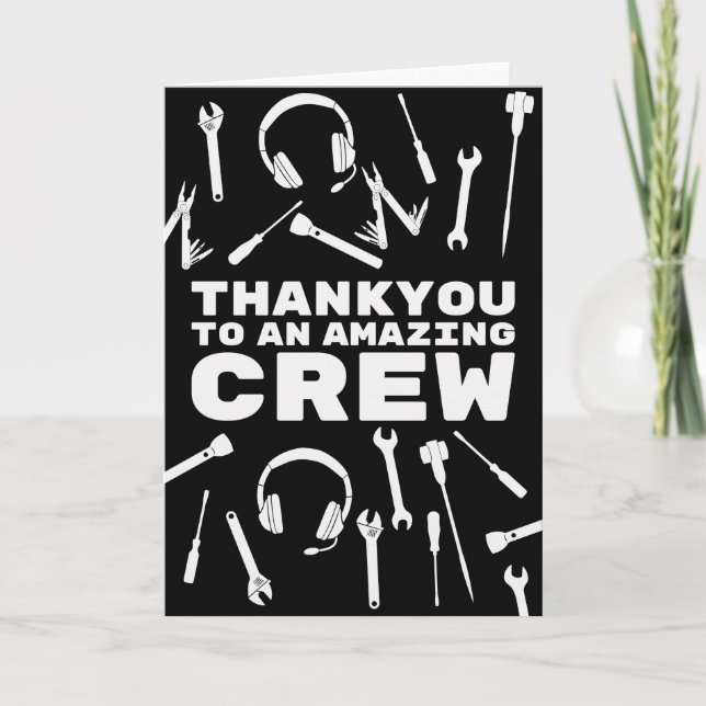 Thankyou Crew Letterpress Thank You Card (Front)