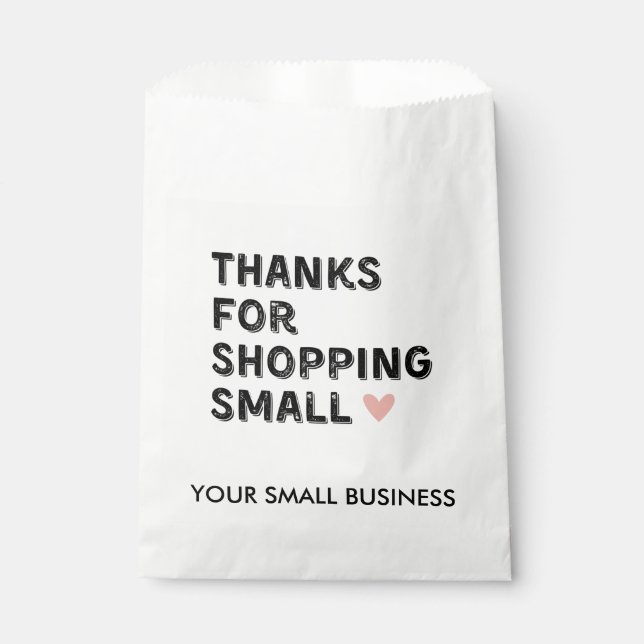 Thankyou for shopping small | Small Business  Favor Bag (Front)