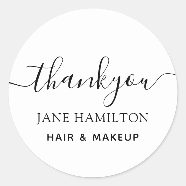 Thankyou for Your Business Classic Round Sticker (Front)