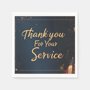 Thankyou For Your Service Paper Napkin