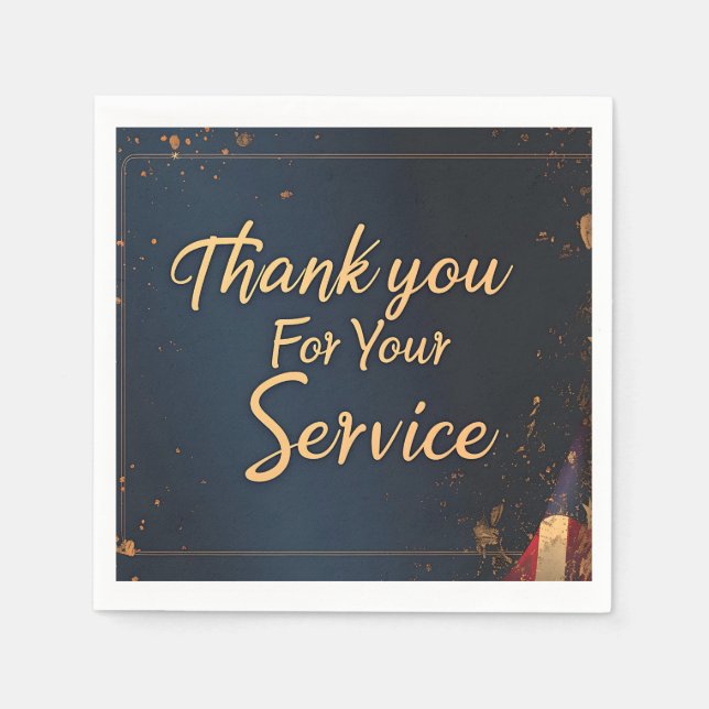 Thankyou For Your Service Paper Napkin (Front)