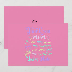 Thankyou Mom... Thank You Card