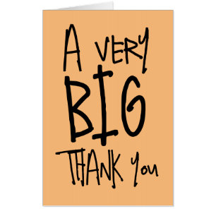 THANKYOU OVERSIZED VERY BIG GREETING Card