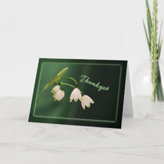 thankyou - snowdrops letterpress thank you card