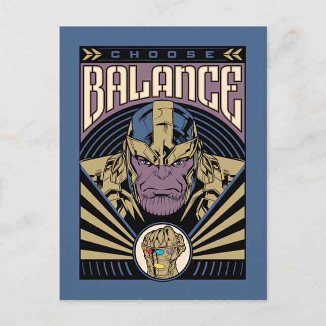 Thanos - Choose Balance Postcard (Front)
