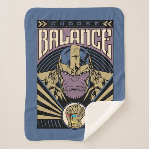 Thanos _ Choose Balance Sherpa Blanket