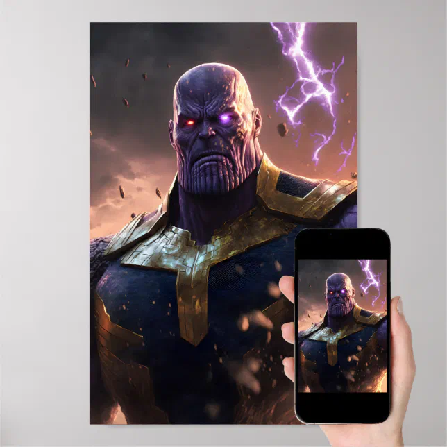 Thanos fan Art Poster - Marvel Thanos Poster | Zazzle