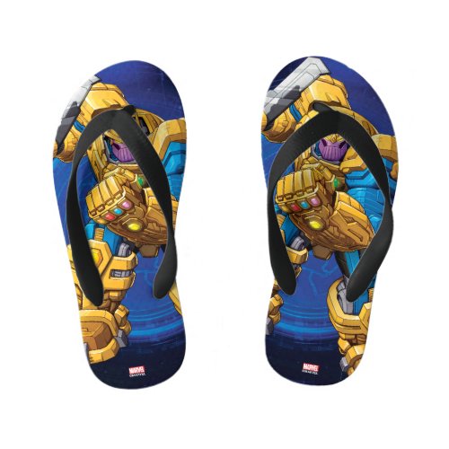 Thanos Mech Suit Kids Flip Flops