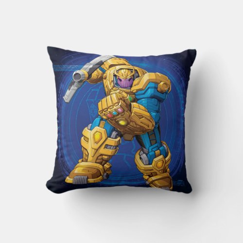 Thanos Mech Suit Throw Pillow