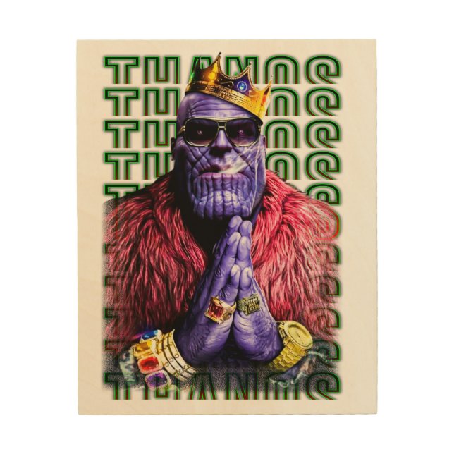 thanos wood wall art (Front)