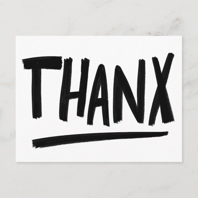 THANX Rough Brushstrokes Thank You CUSTOM   Postcard (Front)