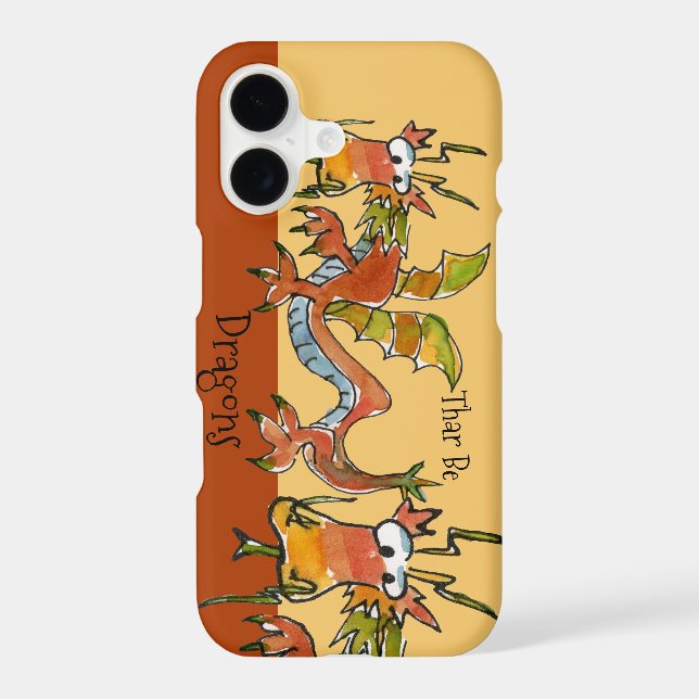 Thar Be Dragons Iphone Case (Back)