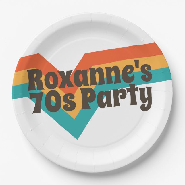 That 70s Birthday Party  Paper Plates (Front)