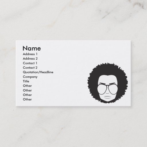 Customizable that 70s guy business card template