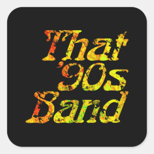 That '90s Band - Grunge Logo Square Sticker