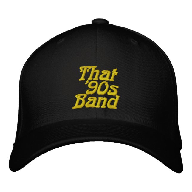 That '90s Band Logo Embroidered Baseball Cap (Front)