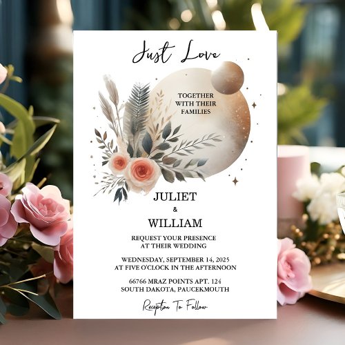 That Casual Heart Nothing Fancy Just Love Wedding Invitation