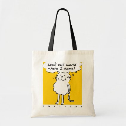 That Cat cartoon Grocery Bag