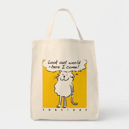 That Cat cartoon Grocery Bag