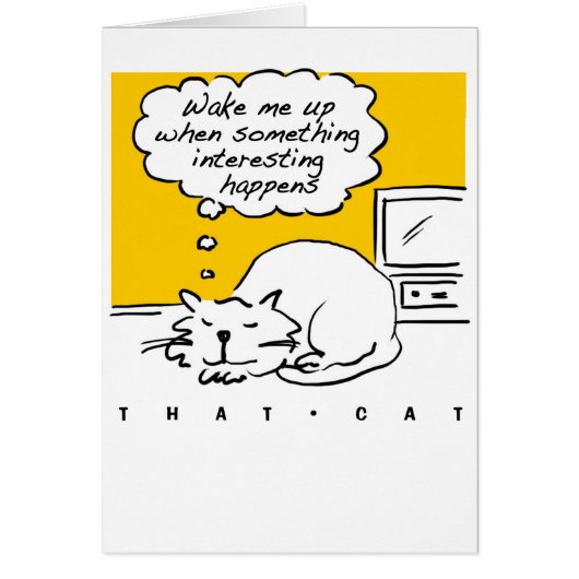 That Cat cartoon. Sleeping cat. Cards (Front)