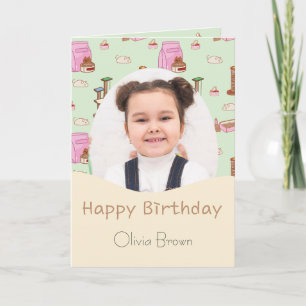 That Cat Life Kids Photo Birthday Card