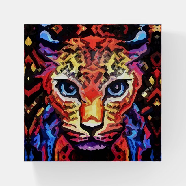 That Colorful Leopard Look  Paperweight (Front)