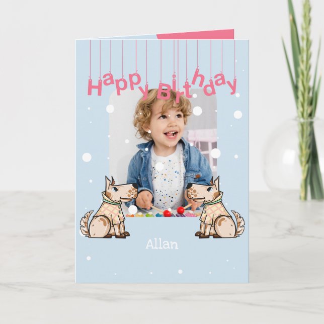 That Dog Life Photo Kids Birthday Card (Front)